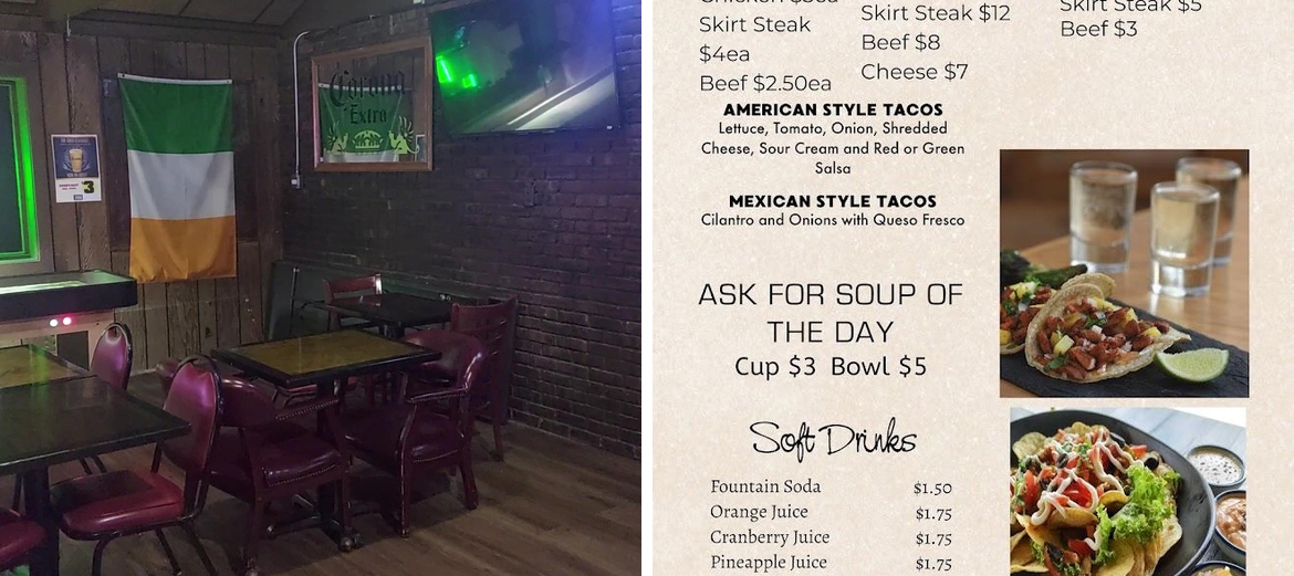 The Brick Tavern Menu